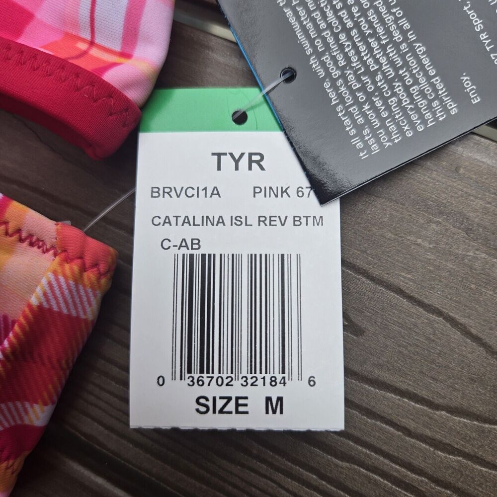 TYR Women's Pink Catalina Island Tankini & Bottom Reversible Swimsuit SZ M New - Picture 5 of 5